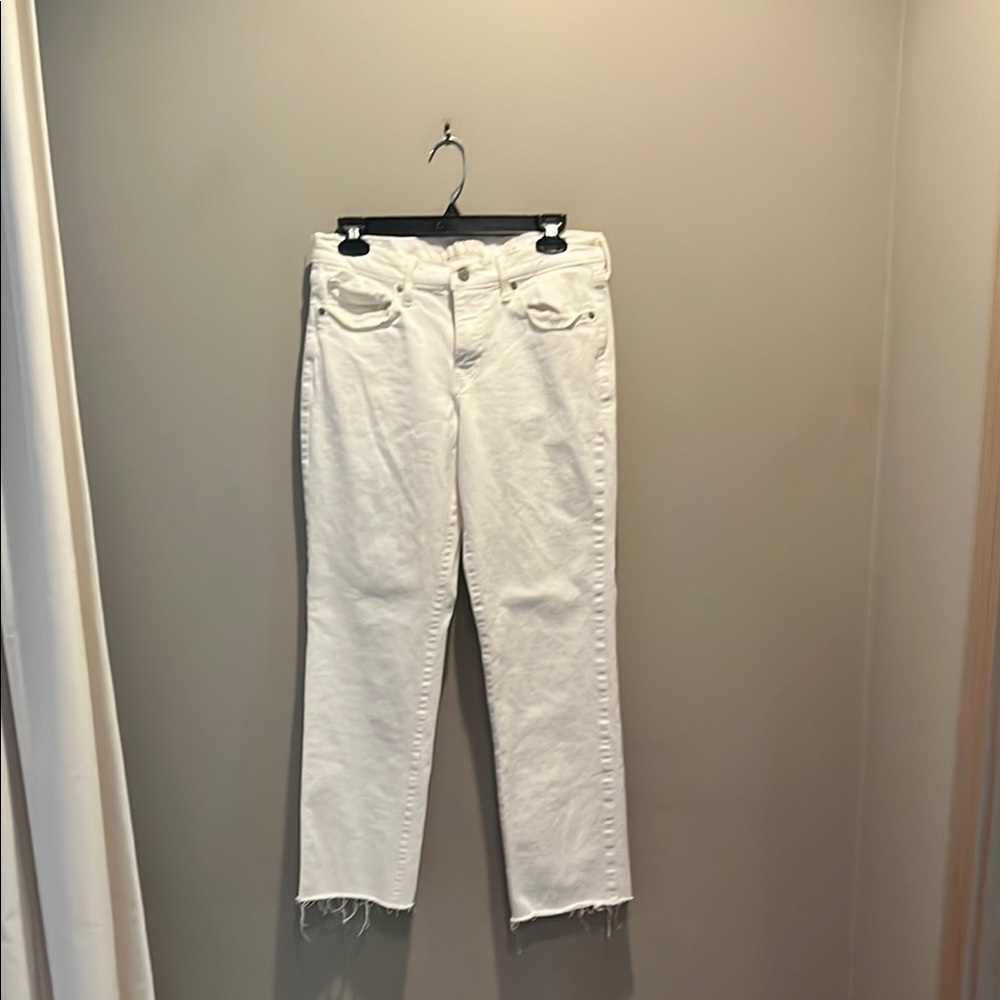 Lucky Brand White Straight Leg Jeans